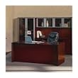 Desk Shell, Bowfront, Top, 66"x36"x29-1/2", Sierra Cherry