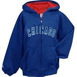 Chicago Cubs Youth Boys Hooded Fleece Zippered Royal Blue Sweatshirt