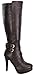 Women's Knee High Stiletto High Heel Platform Buckle Boots in Black, Tan, Brown