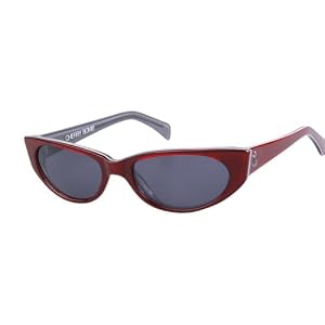 Tres Noir Optics CHERRY BOMB Sunglasses SHINY RED+GREY / SMOKE CR39 LENSES 60's Womens Mod Punk