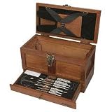 Outers 25 - Piece Universal Wood Gun Cleaning Tool Chest (.22 Caliber and up)