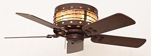 Mountainaire Western Ceiling Hugger Fan 52" Blades with Silver Mica &amp; Light Kit