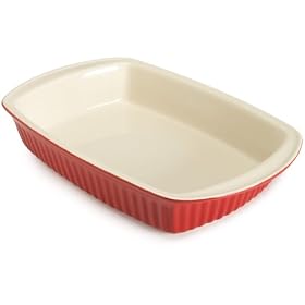 Good Cook 3 Quart Square Ceramic Dish, Red by Good Cook