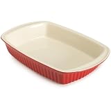 Good Cook 3 Quart Square Ceramic Dish, Red by Good Cook