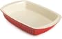 Good Cook 3 Quart Square Ceramic Dish, Red