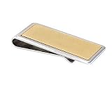 Rhodium Money Clip with Gold Polish Insert