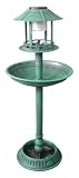 Garden Bird Bath with Integral Solar Light