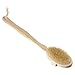 Foxnovo Dual-purpose Detachable Long Wooden Handle Natural Bristle Bath Body Brush Massager Back Brush Spa Scrubber