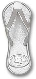 San Francisco 49ers 1'' Sterling Silver Logo Flip Flop Pendant