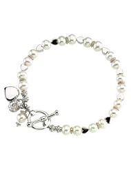 Sterling Silver Friendship Bracelet With Pearls Friendship Bracelet With Pearls