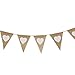 White Heart Burlap Fabric Bunting Banner Vintage Flags for Wedding Party 2.75m
