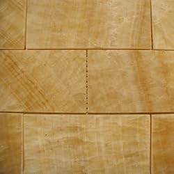 3x6 Brick Pattern Honey Onyx Polished Tiles Mosaics for Backsplash, Shower Walls, Bathroom Floors