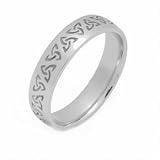 950 Platinum 4mm Celtic Trinity Knot Wedding Band C4008