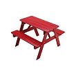 Child's Wooden Picnic Table in Red