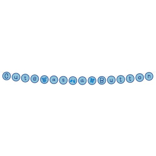 Baby Shower 'Cute as a Button' Celebration Banner (1ct)