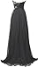 Meier Women's Strapless Peacock Embroidery Chiffon Gown