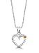 18k White Gold or Yellow Gold Citrine and Diamond Open Heart Pendant