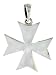 maltese45  - Sterling Silver High Polished Maltese Iron Cross Pendant