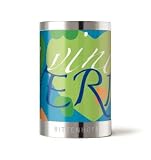 Wine Bottle Stopper, Tipsy, Green Heart, Stainless Steel Bottle Stopper w/ Designer Art in Gift Box