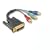Ex-Pro - Premium DVD-I to 3 x RGB Phono Plugs Adapter. Gold Plated Finish Converts DVI to RFB Output, simply connect your RGB Cable to the connectors plugs.