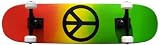 PRO Skateboard Complete Pre-Built RASTA PEACE SIGN 7.75
