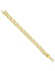 14k Triple Link Charm Bracelet, Best Quality Free Gift Box Satisfaction Guaranteed