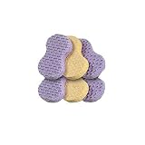 Casacolor Small Contour Sponges - Waffle Texture - Periwinkle / Natural - 6 Pack