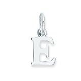 Sterling Silver Initial E Charm