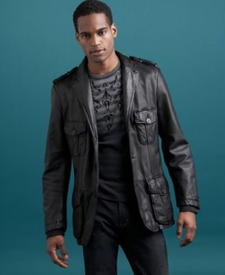 INC International Concepts? Leather 1849 Blazer