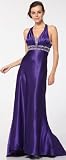 2132 SILVER SEQUIN SATIN EVENING PROM HALTER TOP DRESS