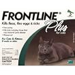 Merial Frontline Plus Flea and Tick Control for Cats and Kittens, 3 Doses, For Cats 8 Weeks and Older