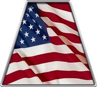 Reflective American Flag Firefighter Fire Helmet Tetrahedrons - Set of 8