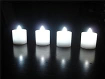 24 WHITE LED Candles Tea Lights with Lithium Battery