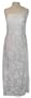 Empire Waist Long Sundress - Classic Hibiscus Spaghetti Strap Hawaiian Aloha Tailored Fit Ankle Length Sun Dress in Wedding White