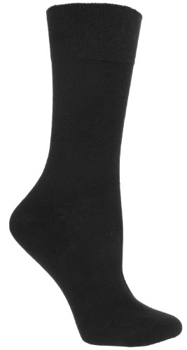 Sugar Free Sox Women Flat Knit Crew Diabetic Socks 3 Pack