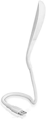 Portable USB Flexible LED Dimmable Light with 3 level adjustable Brightness book light for PC or Mac Mobile Notebook (White)