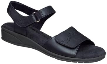 "Delia" Ankle Strap Sandal, Color Black, Size 10 M