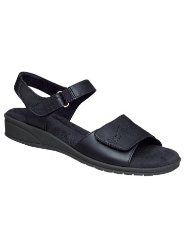 "Delia" Ankle Strap Sandal, Color Black, Size 10 M