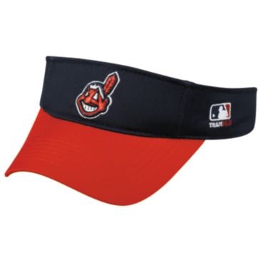 MLB ADULT Cleveland INDIANS Home Blue/Red VISOR Adjustable Velcro TWILL