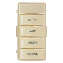 Leviton VPZLB-Z4A Vizia RF + Almond Label Kit for 4-Button Zone Controller (VRCZ4)