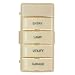 Leviton VPZLB-Z4A Vizia RF + Almond Label Kit for 4-Button Zone Controller (VRCZ4)