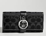 Coach Signature Ali Slim Envelope Long Wallet 42659 Black