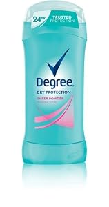 Degree for Women Antiperspirant & Deodorant Invisible Solid, Sheer Powder, 2.6-Ounce Stick (Pack of 6)
