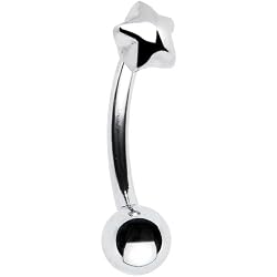 Sterling Silver Star Upper Belly Ring
