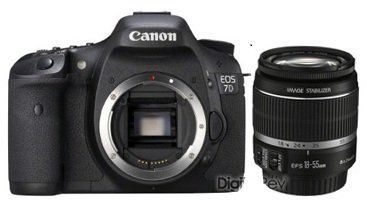 Canon EOS 7D 18 MP CMOS Digital SLR Camera with 3-inch LCD and 18-55mm f/3.5-5.6 IS Standard Zoom Lens
