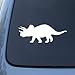 Graphics and More TRICERATOPS DINOSAUR - Vinyl Car Decal Sticker #1753 | Vinyl Color: White