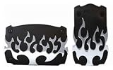 Pilot 2 Piece Fire Pedal Pad Set Chrome/Black #PM-328