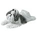 shih_tzu37shih tzu - Sandicast Silver Shih Tzu Original Size Figurine Lying