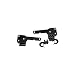 Rugged Ridge 11236.05 Black Front Tow Hook - Pair