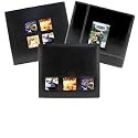 MemoryStor 12" x 12" Leather Scrapbooks Black 3-Pack